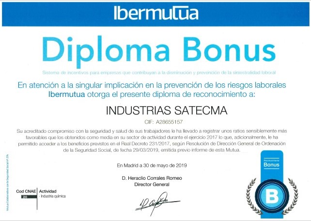 diploma bonus ibermutua riesgos satecma