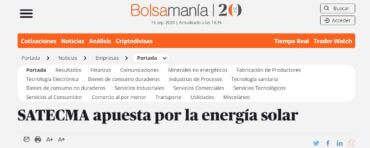 noticia Bolsamania satecma placas solares